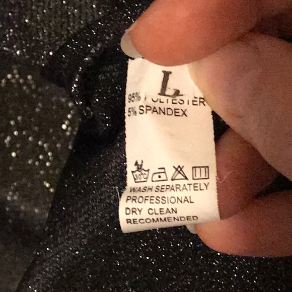 Strapless Sparkly Faux Wrap Dress - Picture 3 of 3